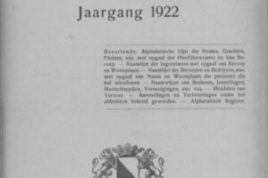 Adresboek van Utrecht uit 1922